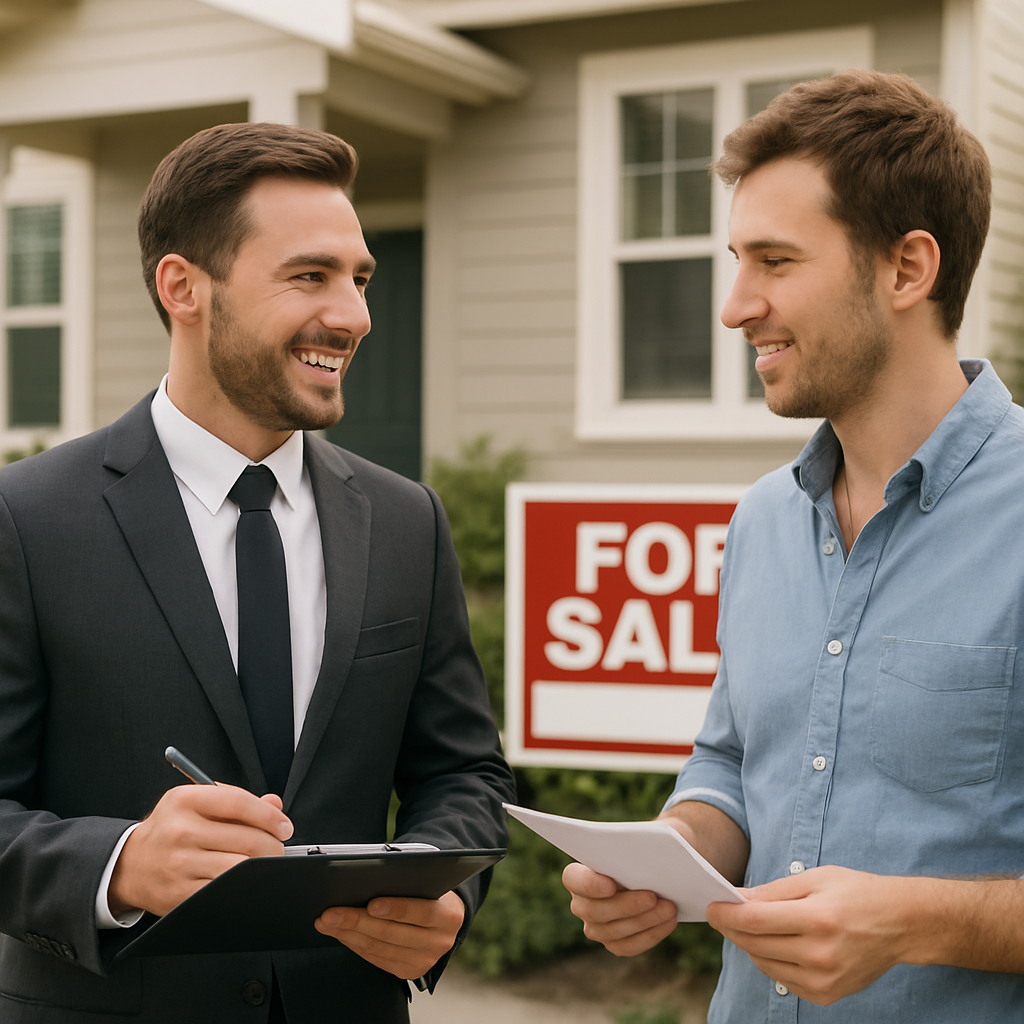 photo of agent getting info from a buyer-1
